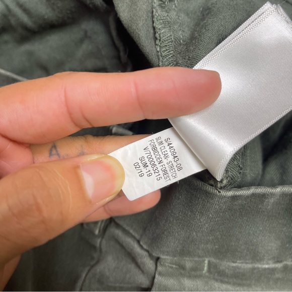 Men’s GAP Camo Stretch Slim Fit Green Chino Pants Size 36x32 - Picture 4 of 9